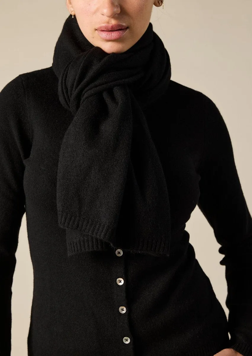 100% Cashmere Scarf in Black (new delivery arriving soon)