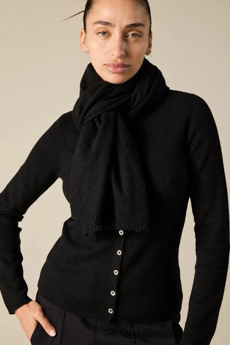 100% Cashmere Scarf in Black (new delivery arriving soon)