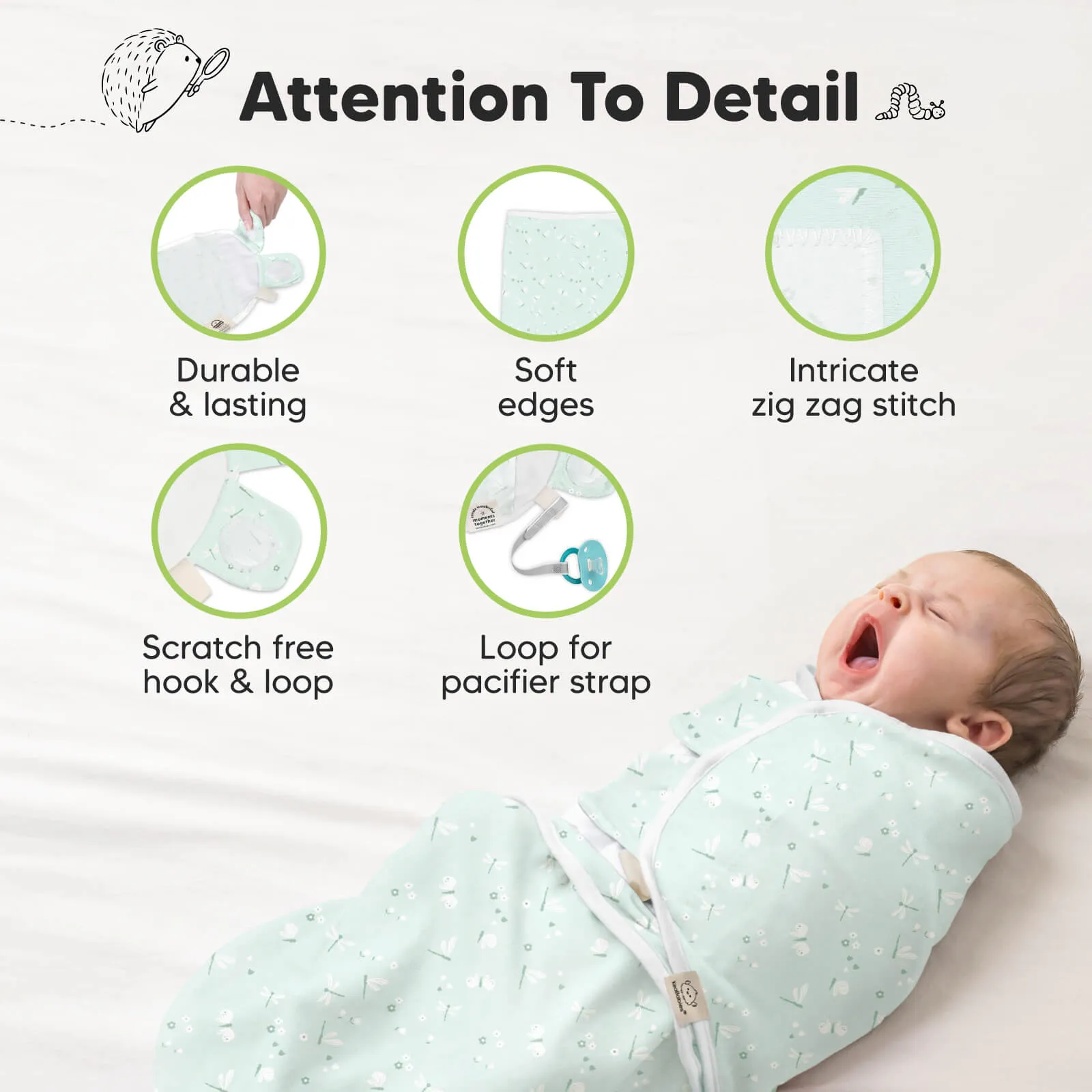 3-Pack Soothe Swaddle Wraps (Garden)