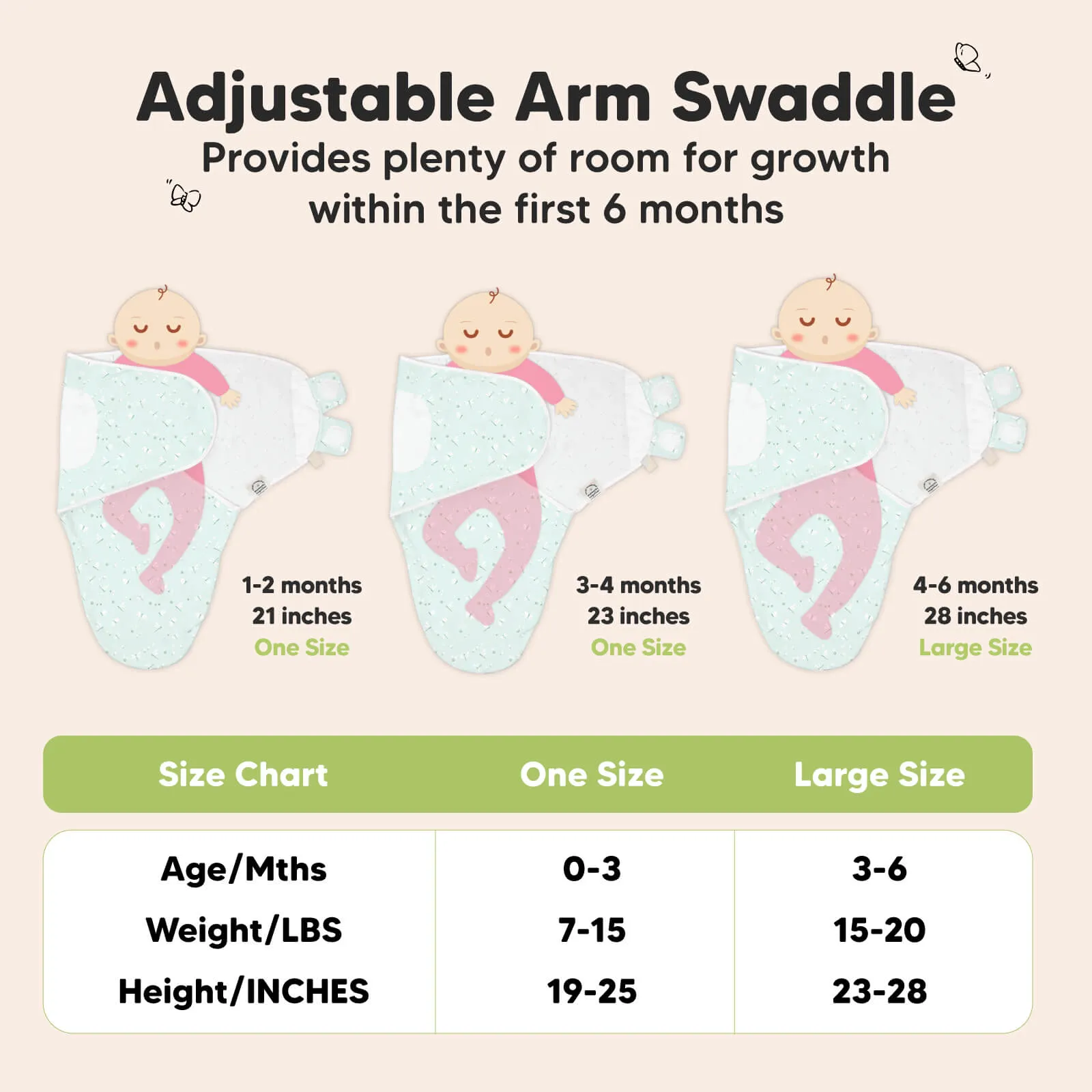 3-Pack Soothe Swaddle Wraps (Garden)