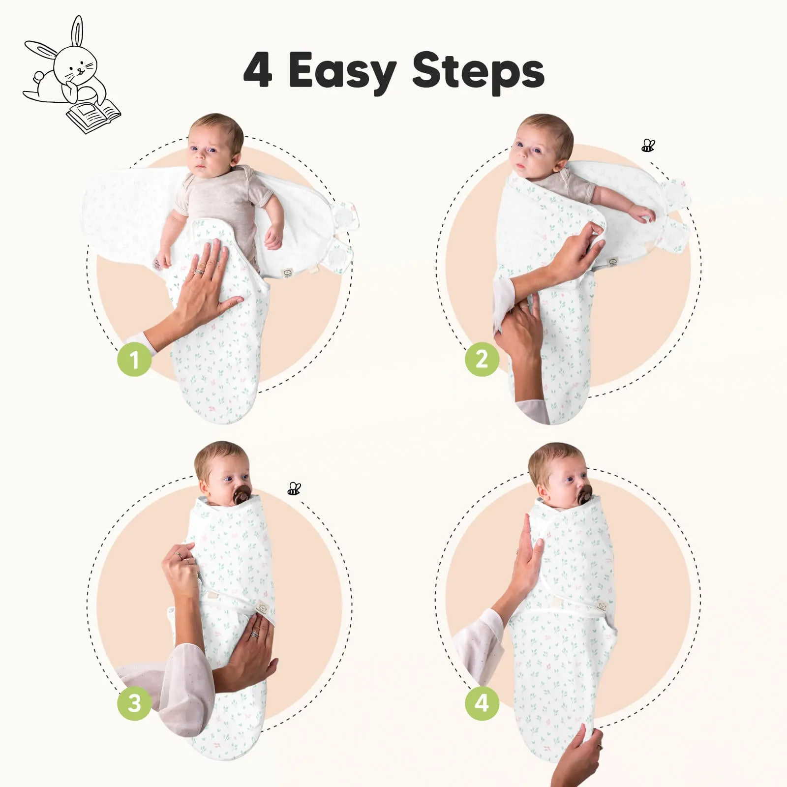 3-Pack Soothe Swaddle Wraps (Garden)