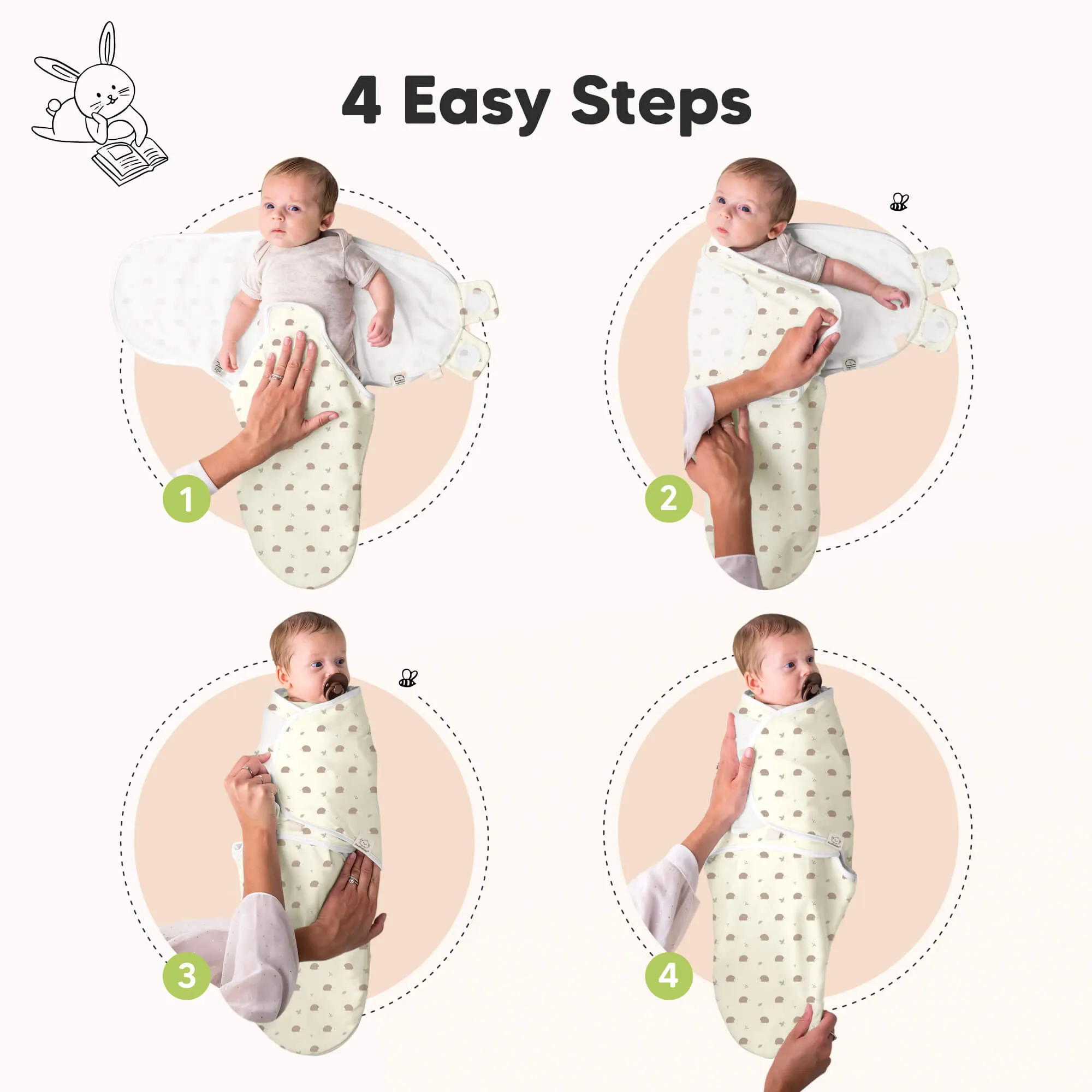 3-Pack Soothe Swaddle Wraps (Nibbles/Bruce)