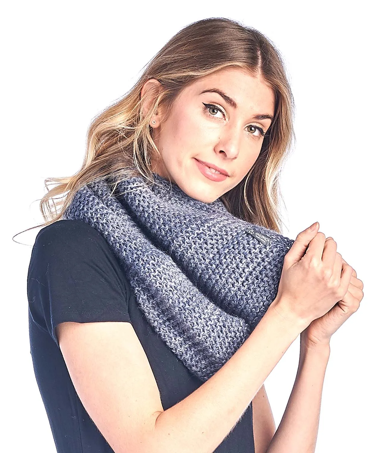 Alpaca Neck Warmer - Highland - Blue Stone