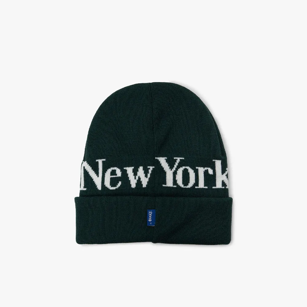 Awake NY Serif Logo Beanie / Forrest