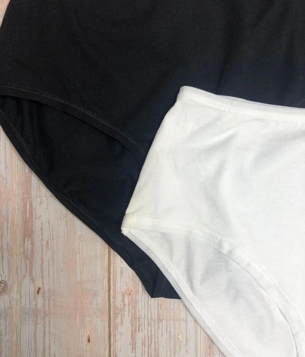 Black & White 5 Pack Super Soft Cotton Rich Midi Briefs