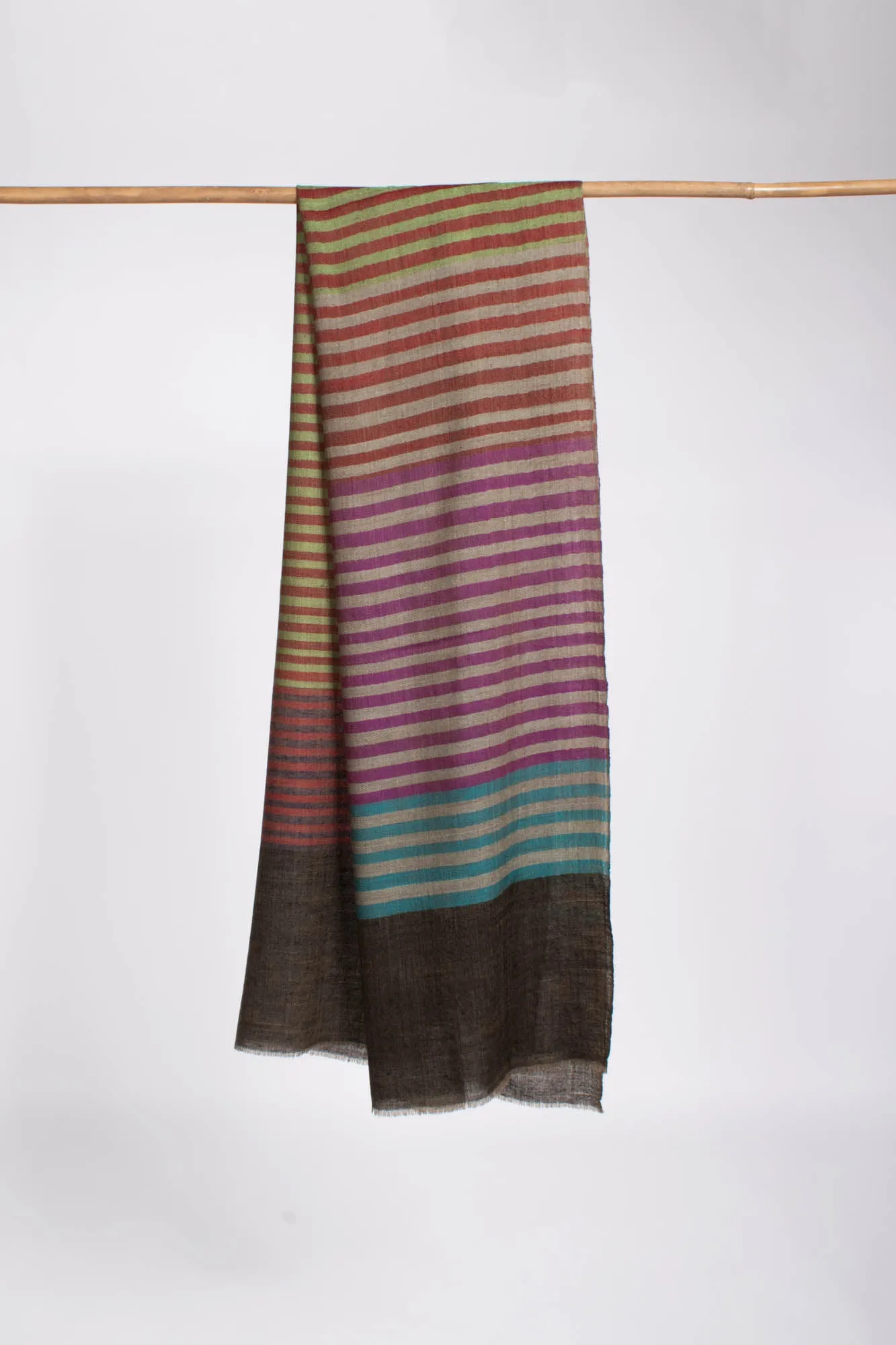 Chic Boho Style Handloomed Multi-Colored Cashmere Pashmina Scarf - MATLOCK