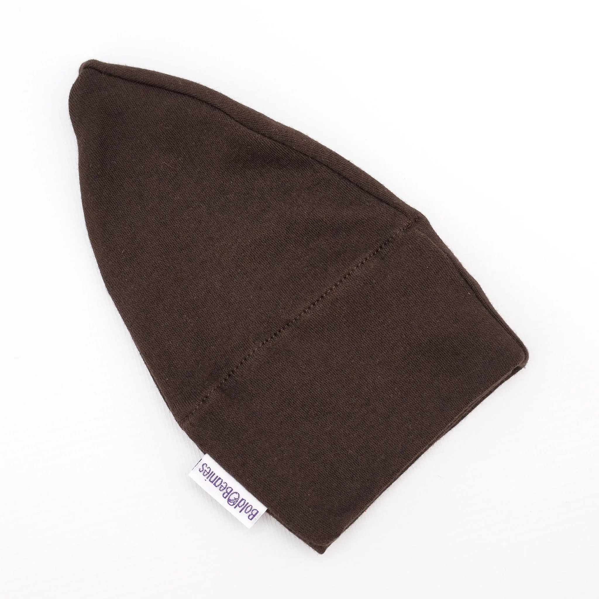 Brown Plain Bold Beanies Hat