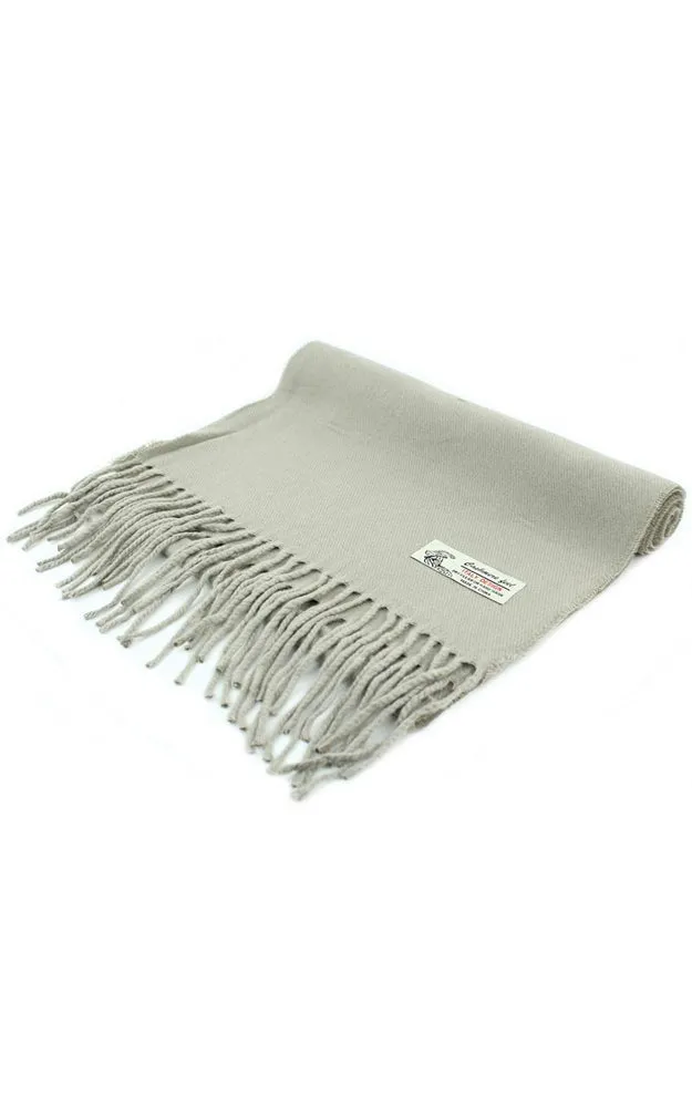 CM19-12 L-Khaki Solid Colors Cashmere Feel Scarf 12-pack