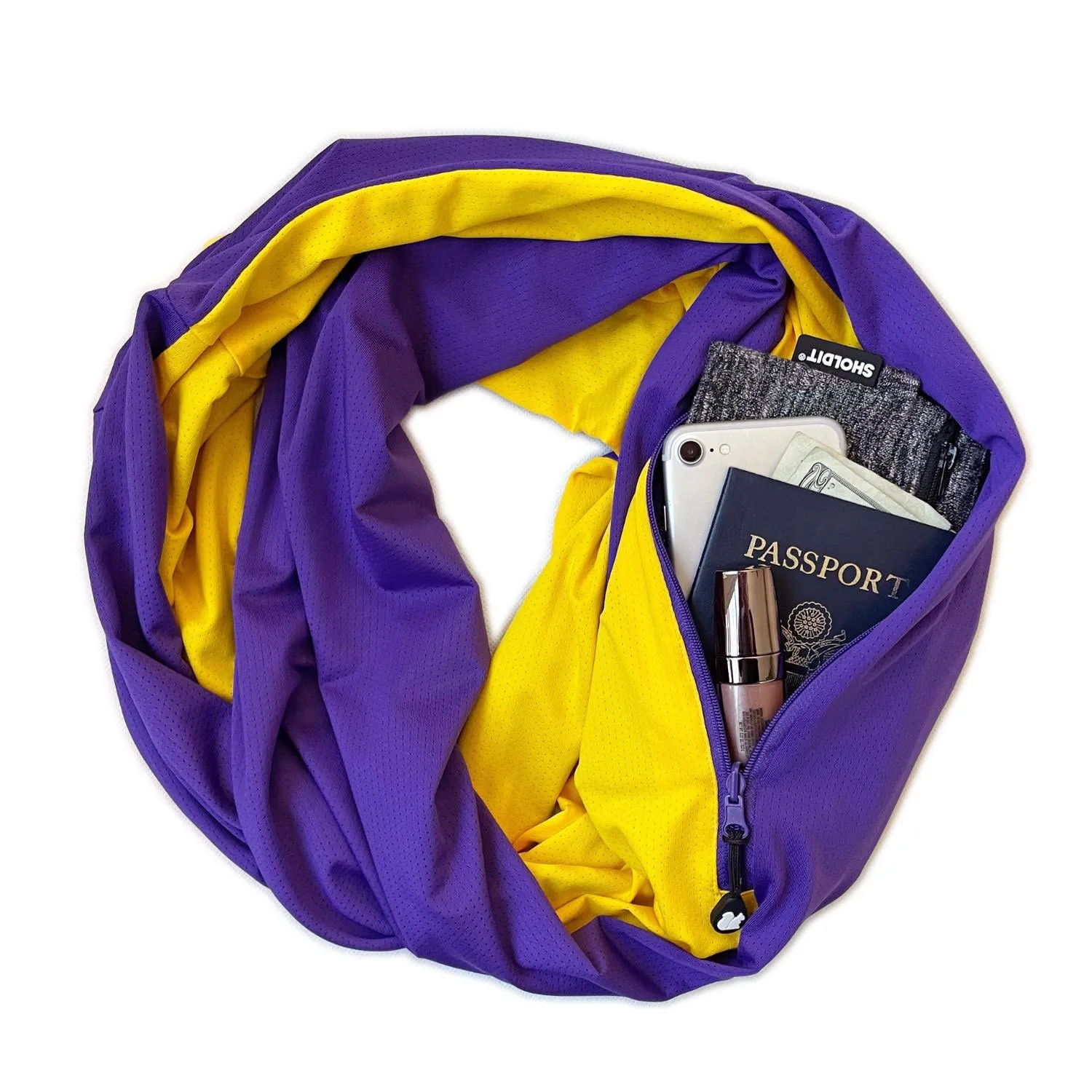 Convertible Infinity Scarf with Pocket™ | Ice Silk Gold Twist