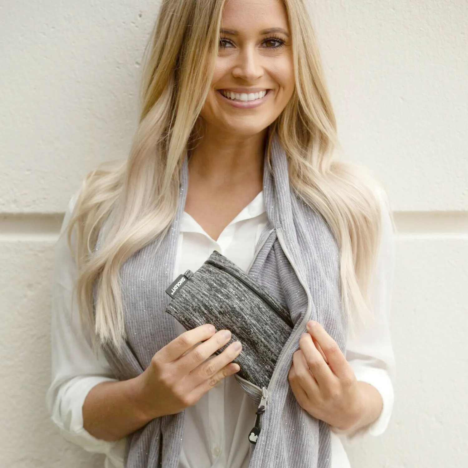 Convertible Infinity Scarf with Pocket™ | Shimmer Grey