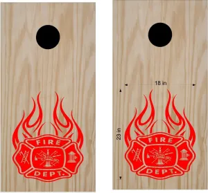 Cornhole Boards Decals Fireman Fire Fighter Rescue Sticker FP15B