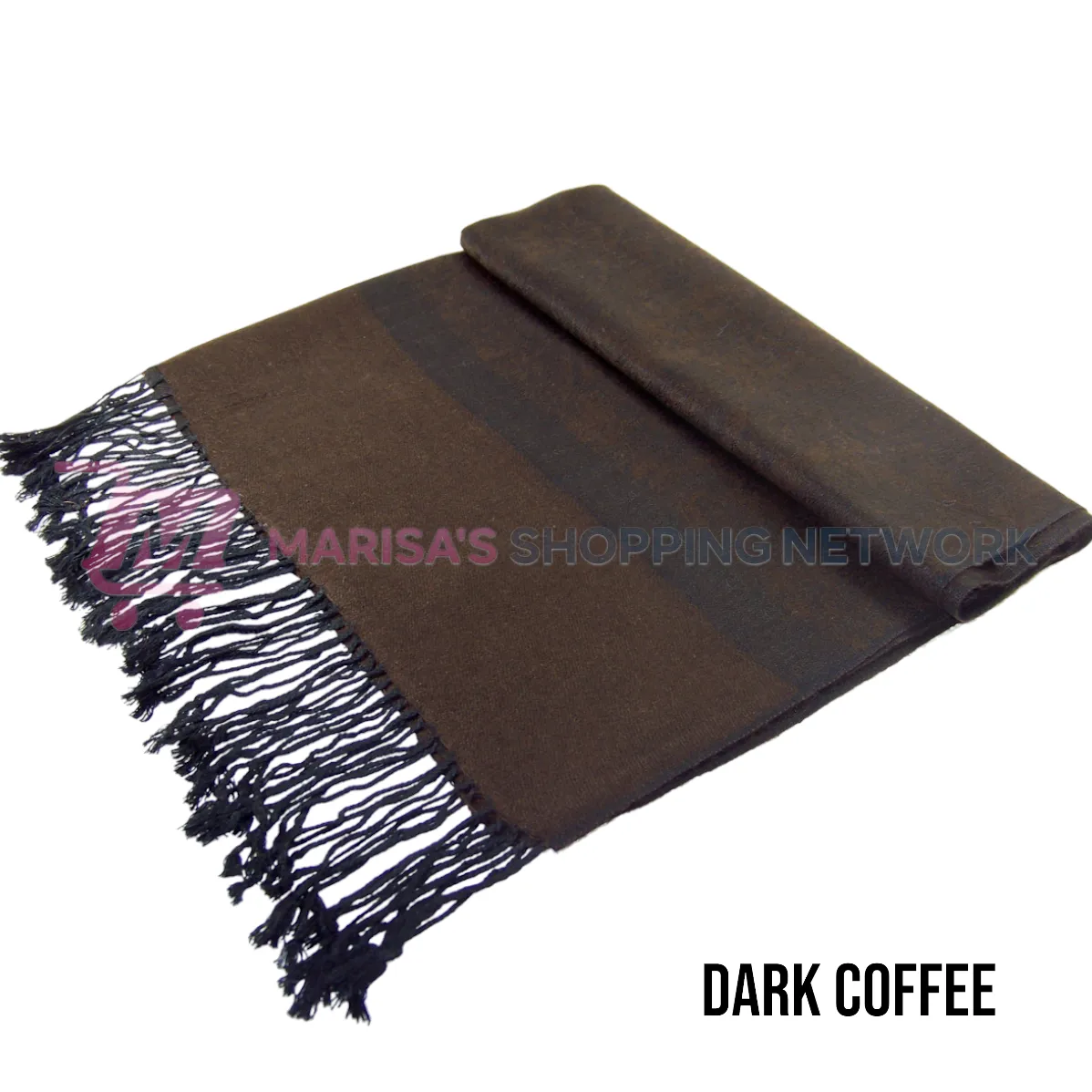 Dark Coffee Paisley Pashmina Scarves