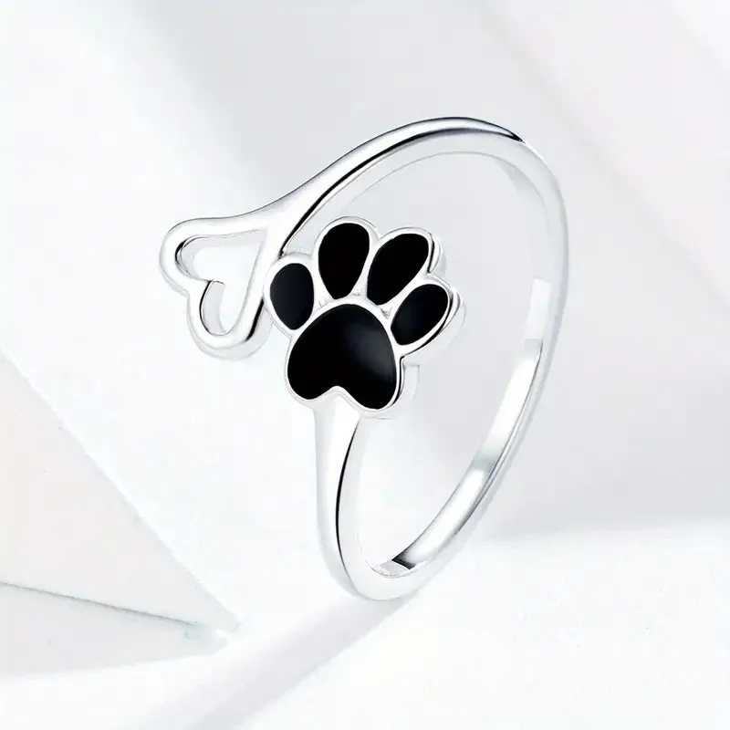 Dog Paw Wrap Ring