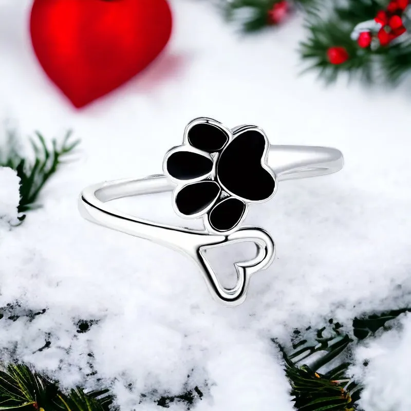 Dog Paw Wrap Ring