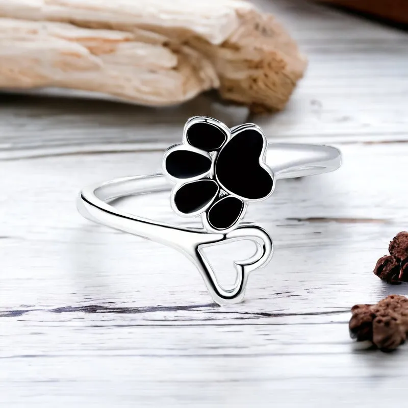 Dog Paw Wrap Ring