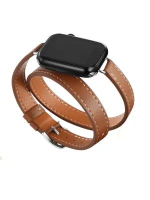 Double Tour Leather Strap Apple Watch