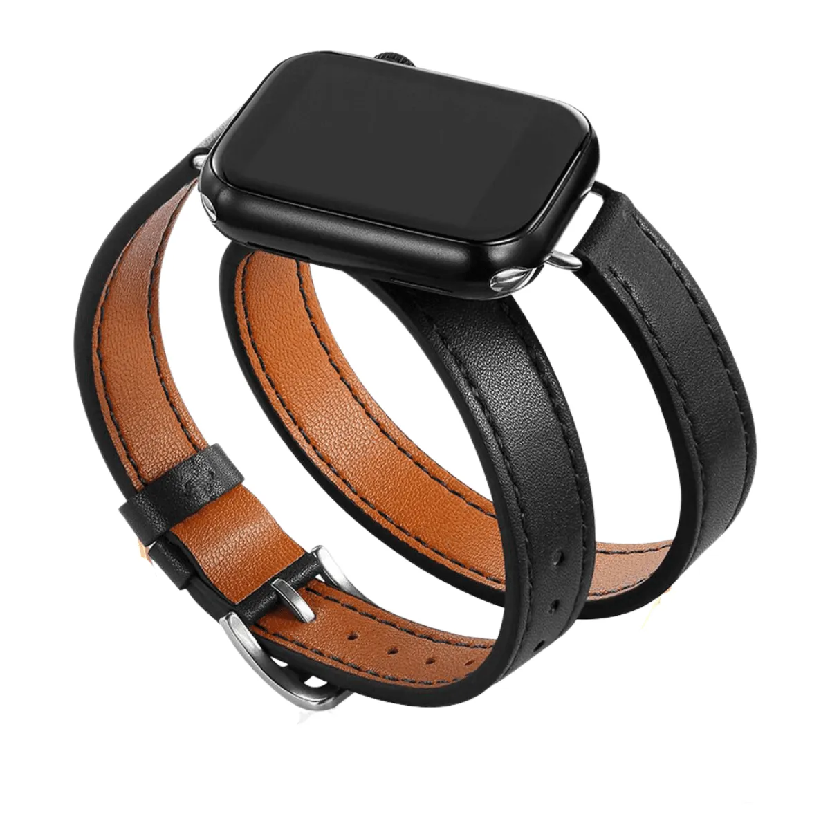 Double Tour Leather Strap Apple Watch