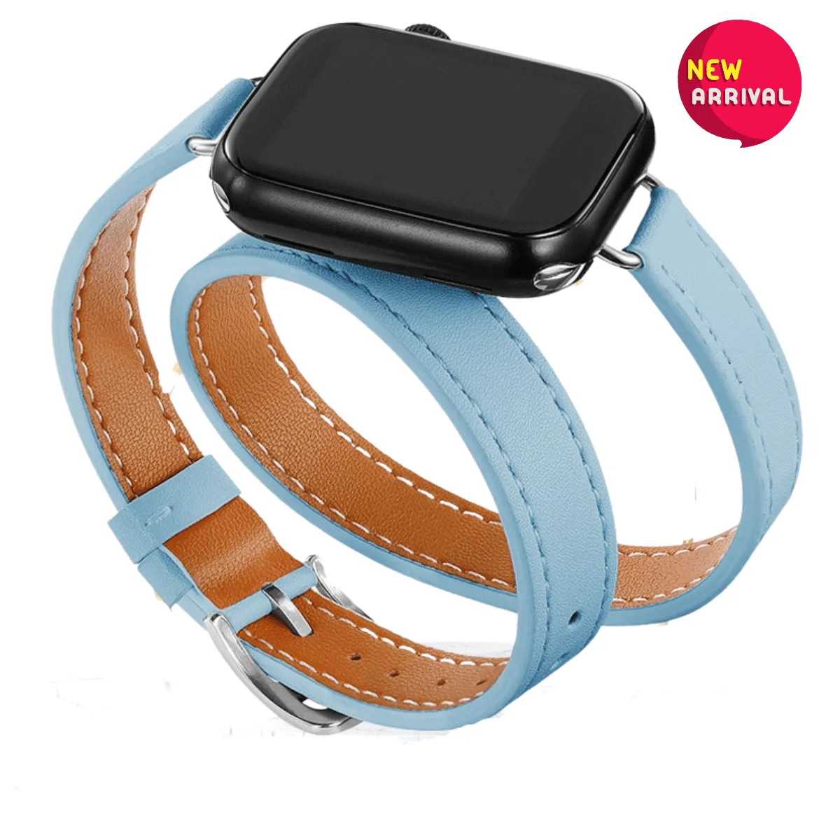 Double Tour Leather Strap Apple Watch