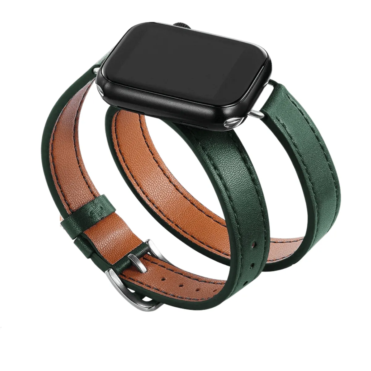 Double Tour Leather Strap Apple Watch