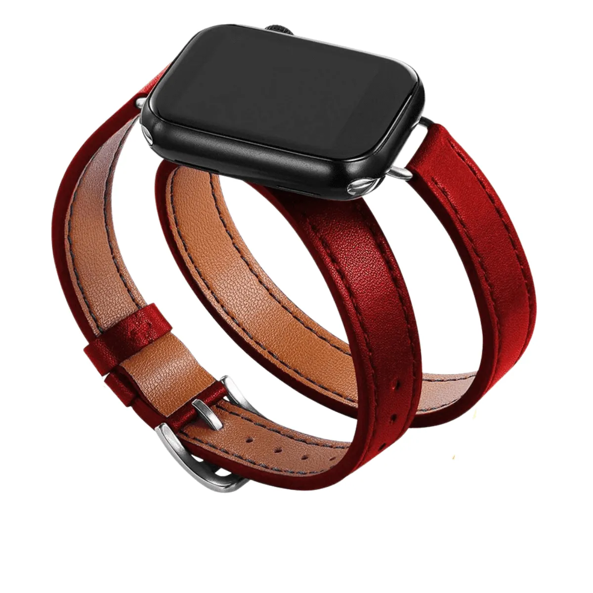 Double Tour Leather Strap Apple Watch