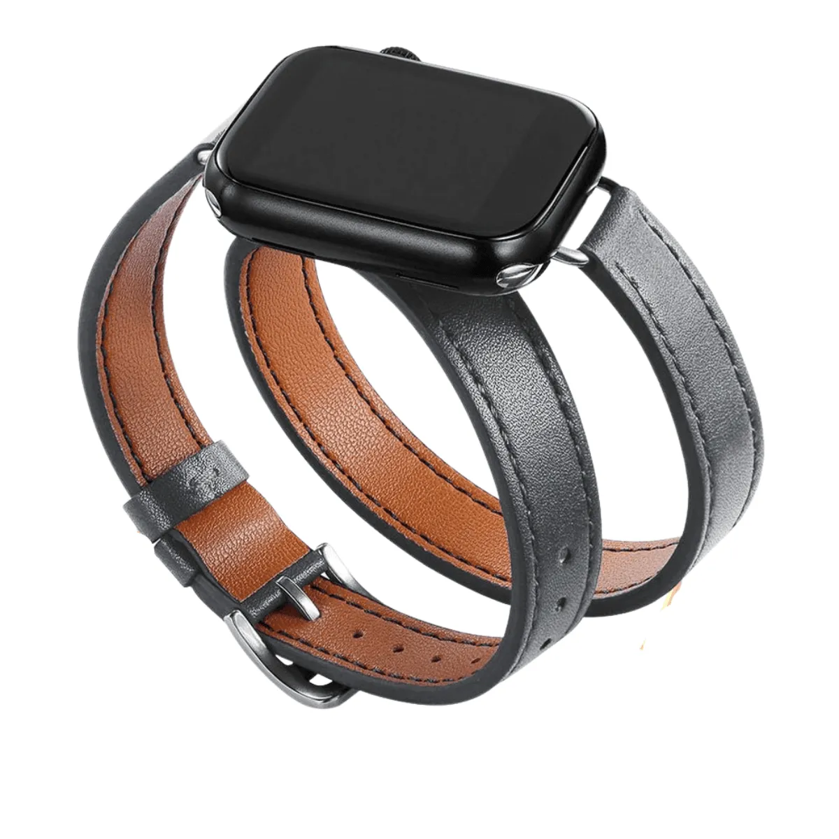 Double Tour Leather Strap Apple Watch