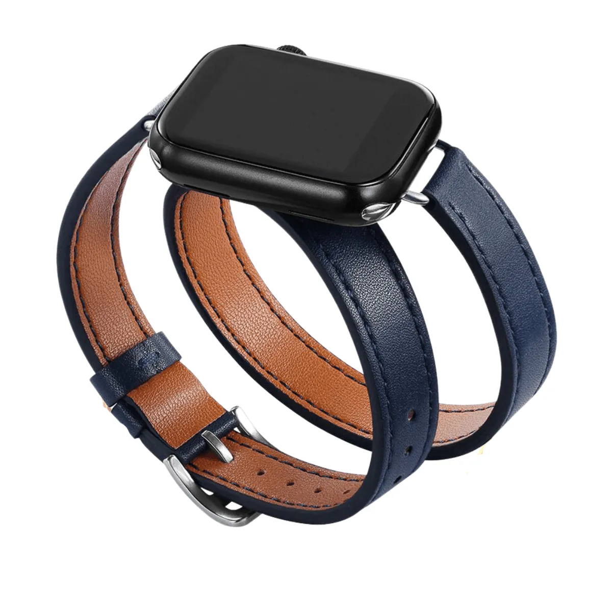 Double Tour Leather Strap Apple Watch