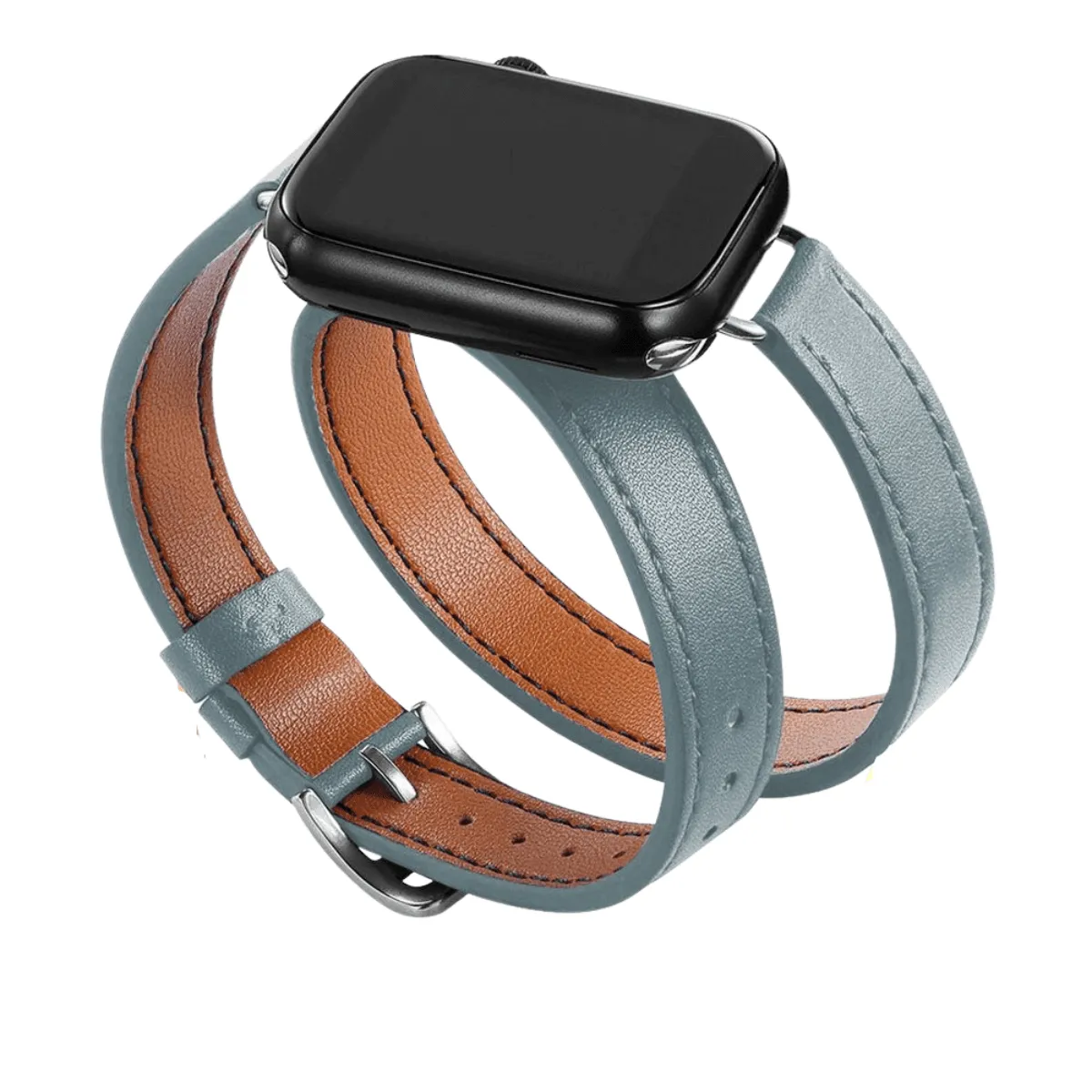 Double Tour Leather Strap Apple Watch