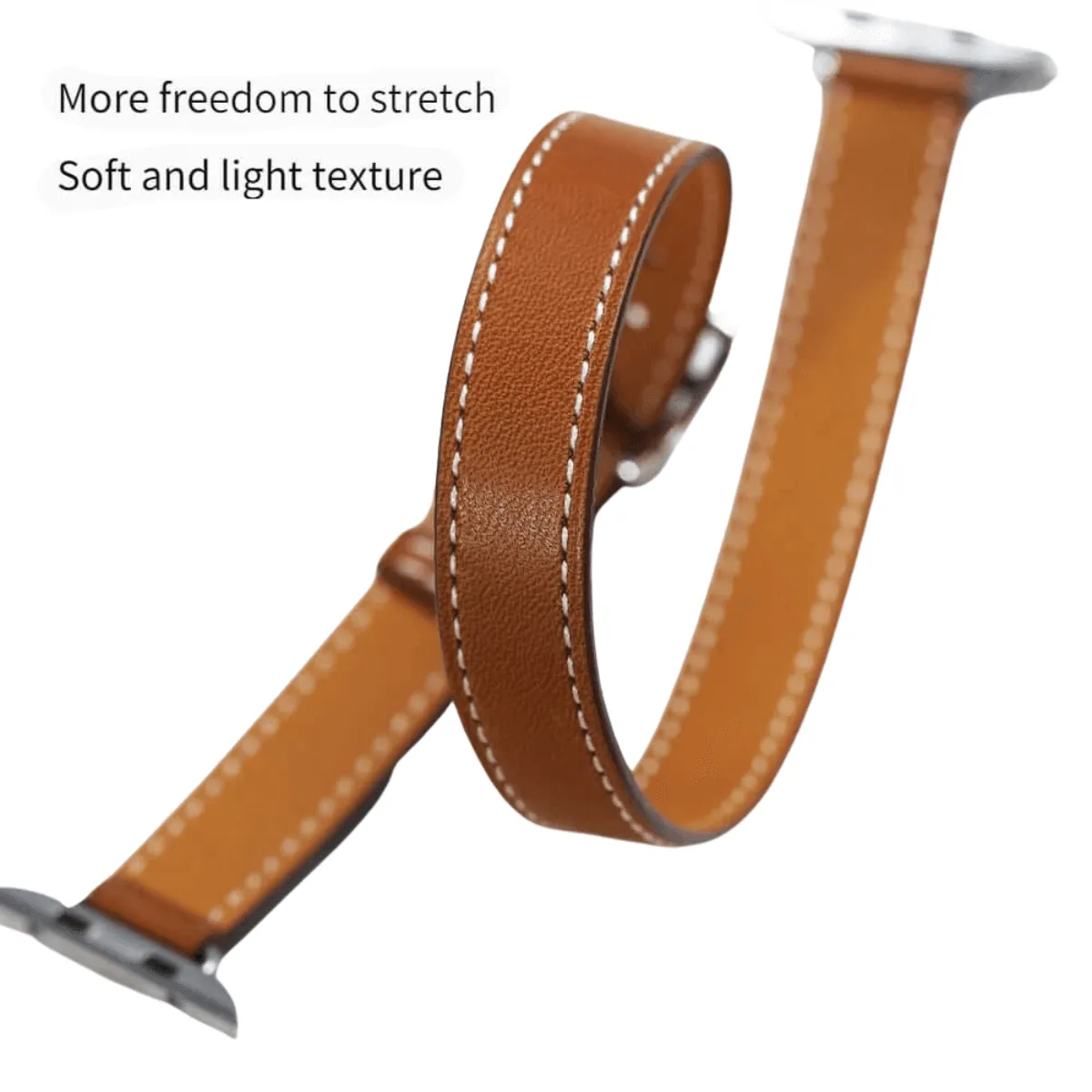 Double Tour Leather Strap Apple Watch