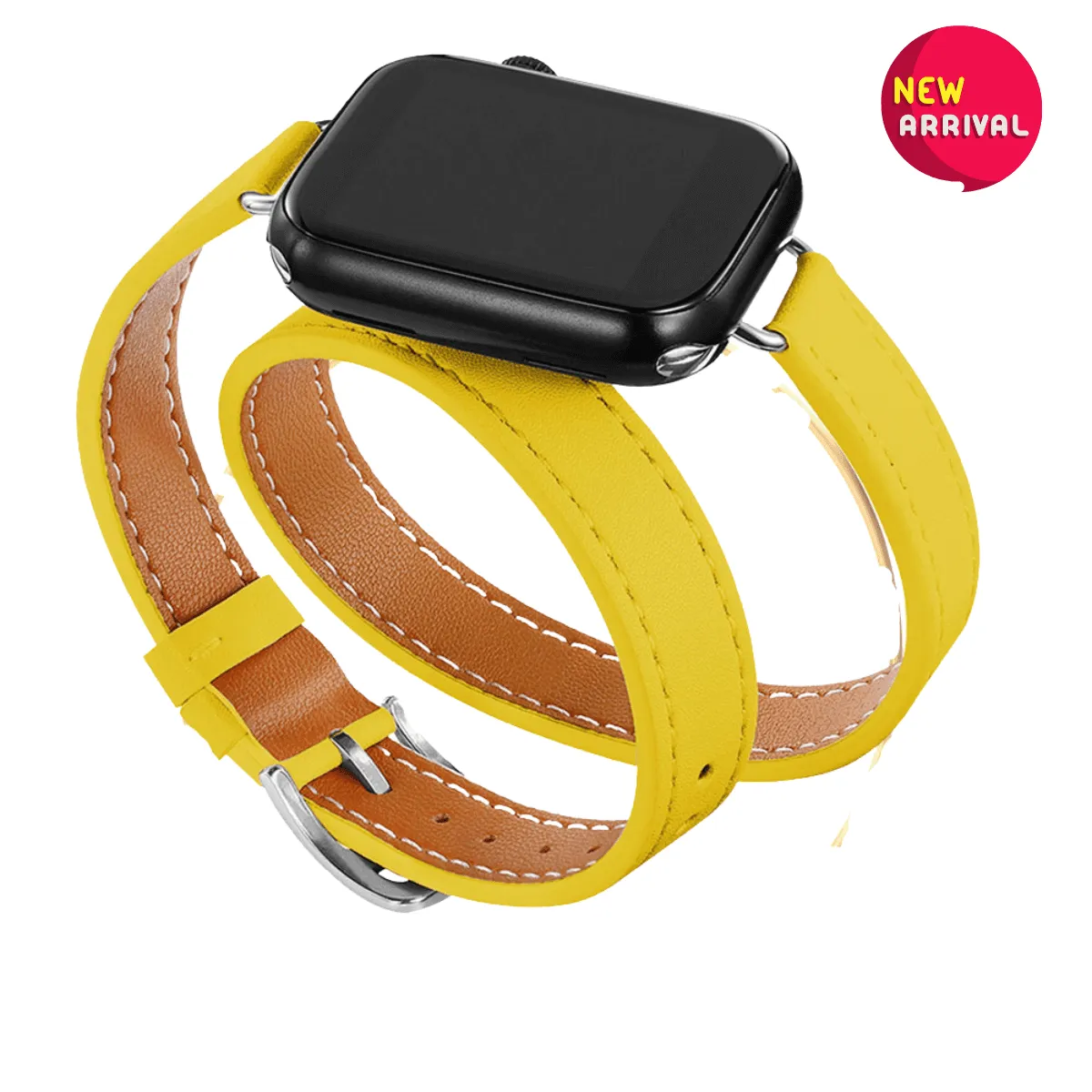 Double Tour Leather Strap Apple Watch