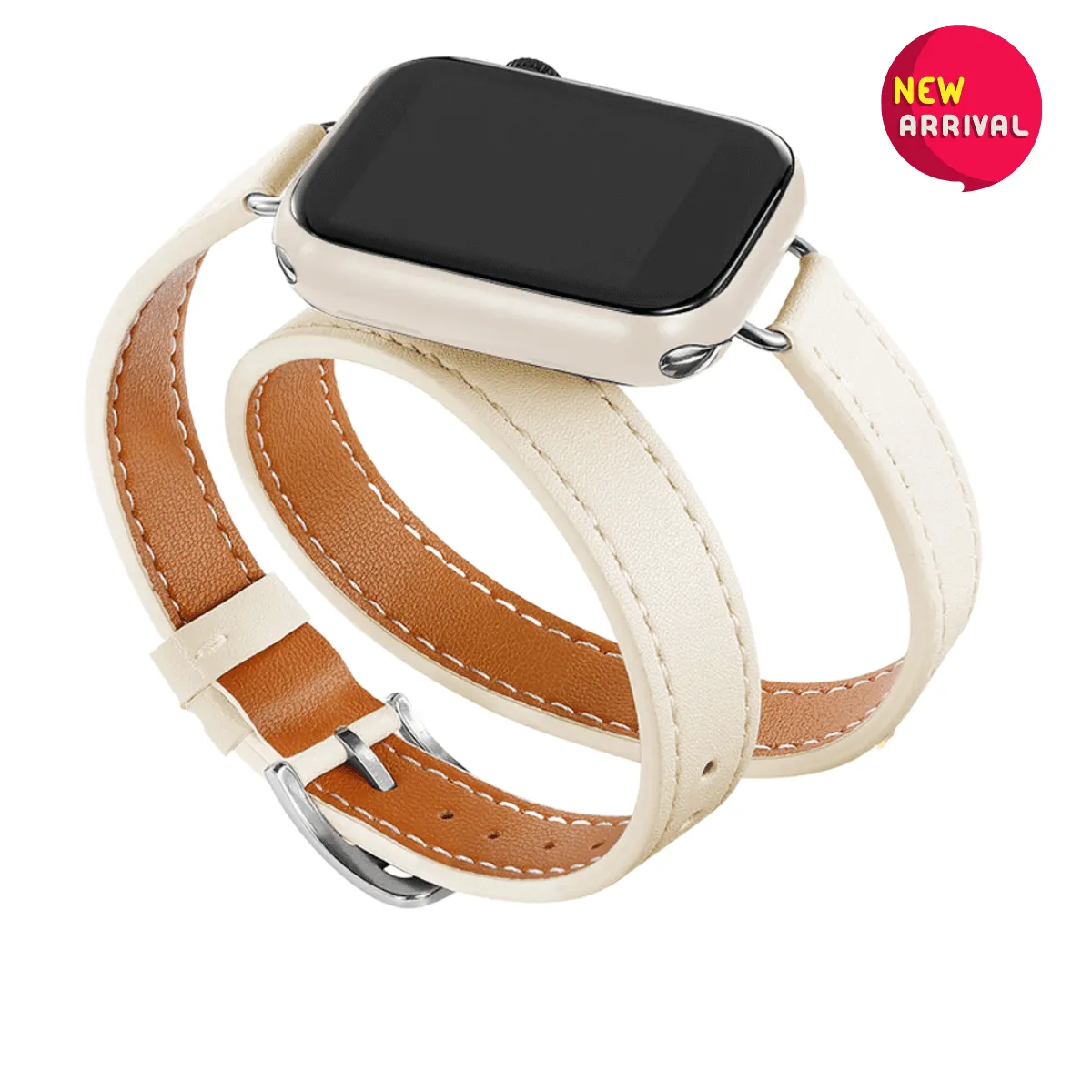 Double Tour Leather Strap Apple Watch