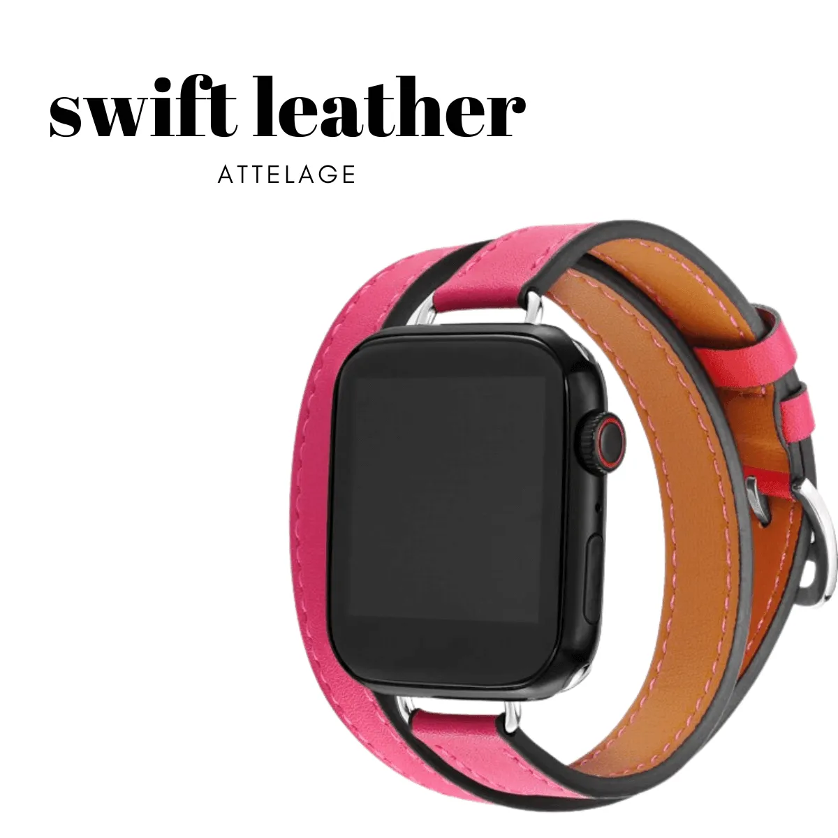 Double Tour Leather Strap Apple Watch