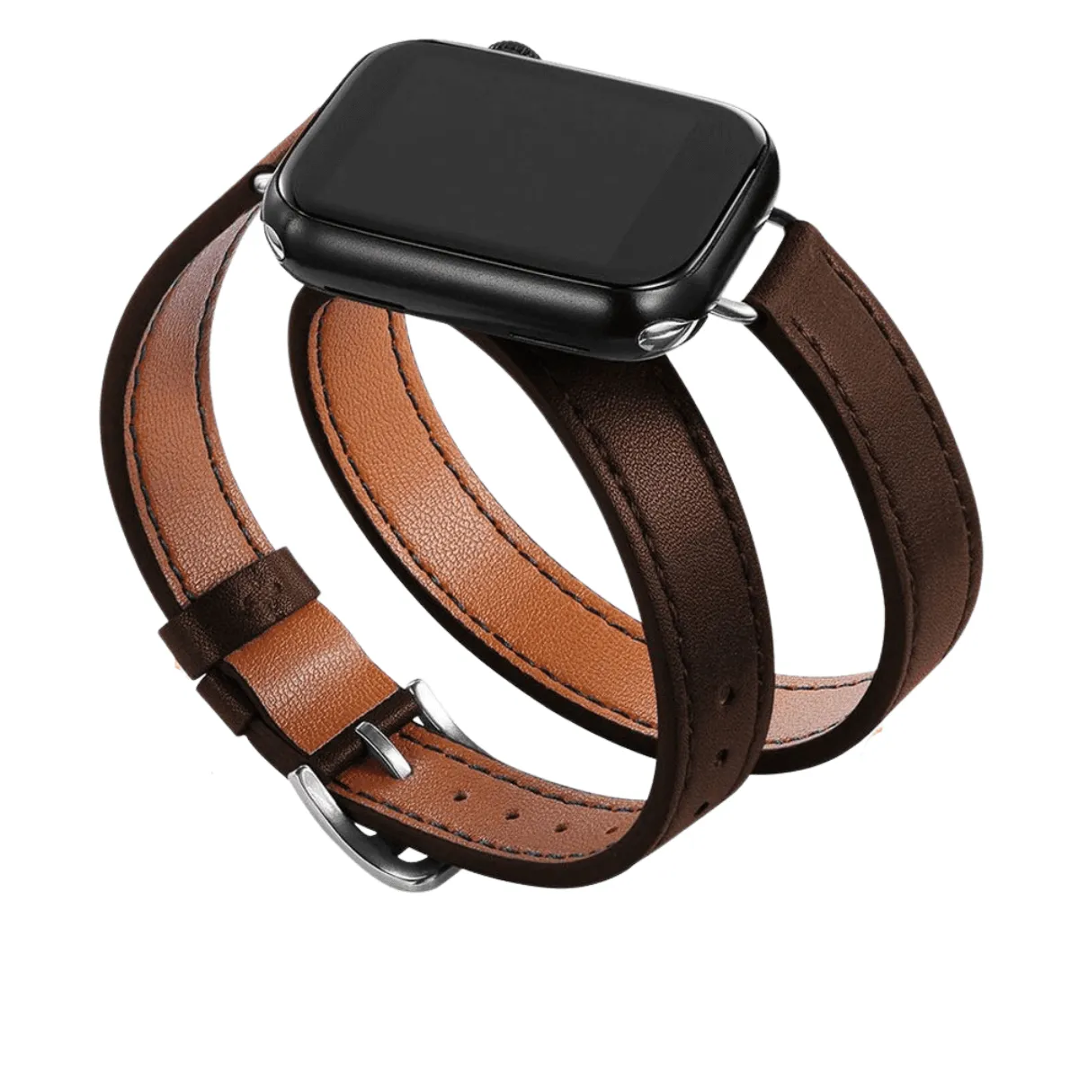 Double Tour Leather Strap Apple Watch