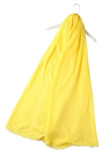 Fabucci Yellow  Pure Cashmere Scarf