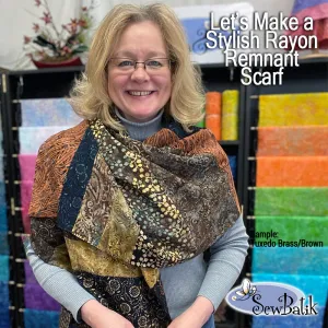 Fashion Duo:  Stylish Rayon Remnant Shawl / Scarf