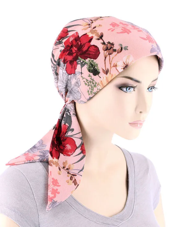 Fashion Scarf Pink Floral Blossom