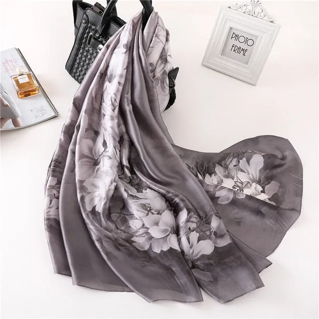 Fashion Silk Scarf Printed Bandana Shawl #FS-1