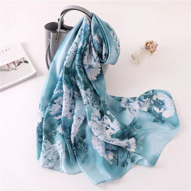 Fashion Silk Scarf Printed Bandana Shawl #FS-1