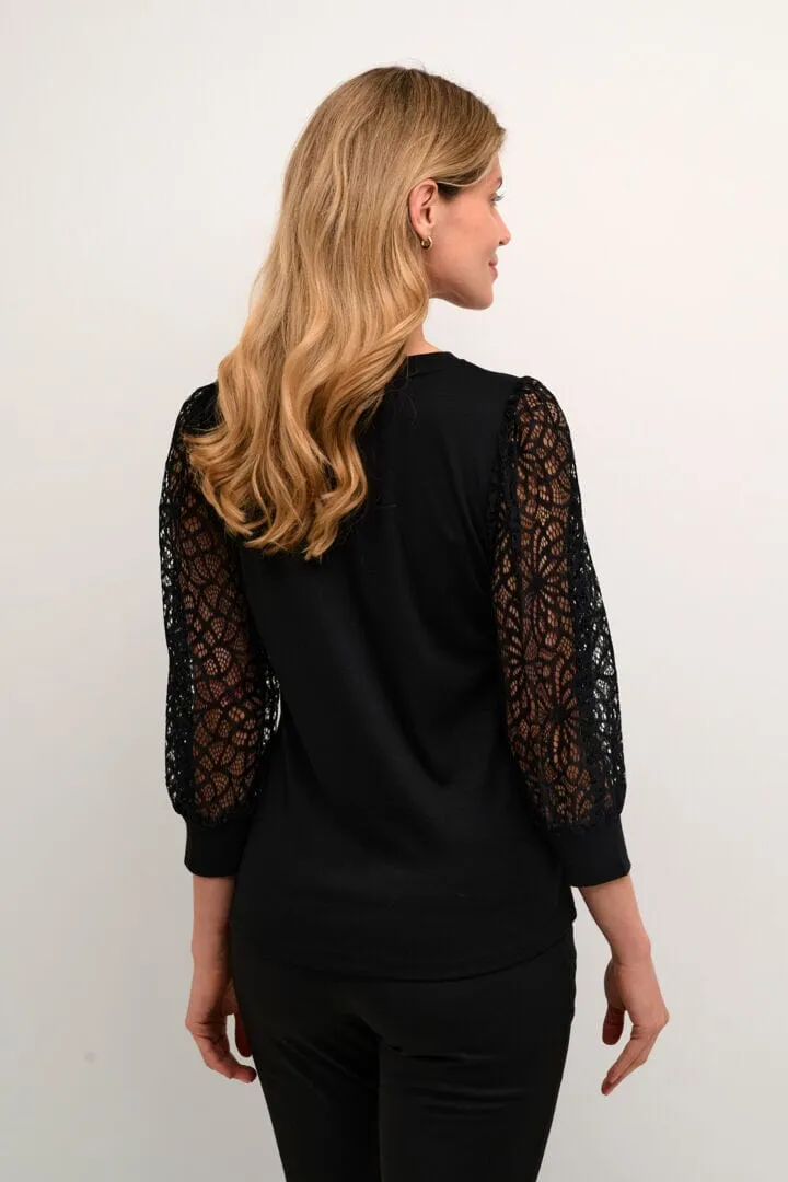 FLORAL LACE SLEEVE TOP