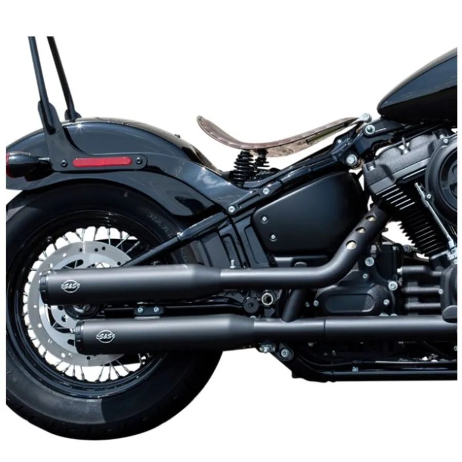 Grand National Race Slip-On Mufflers For M8 Softail Black