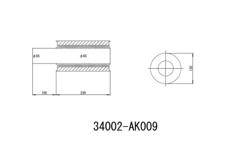 HKS UNIVERSAL EX H/M SUS 130-65 w/o tail (hks34002-AK009)