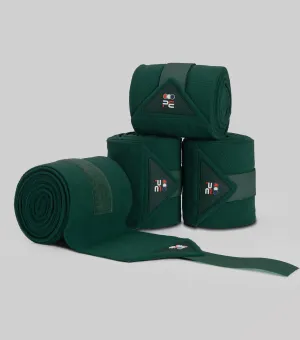 Horse Polo Fleece Bandages Green