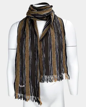 Issey Miyake Striped Hemp Long Scarf 1970's