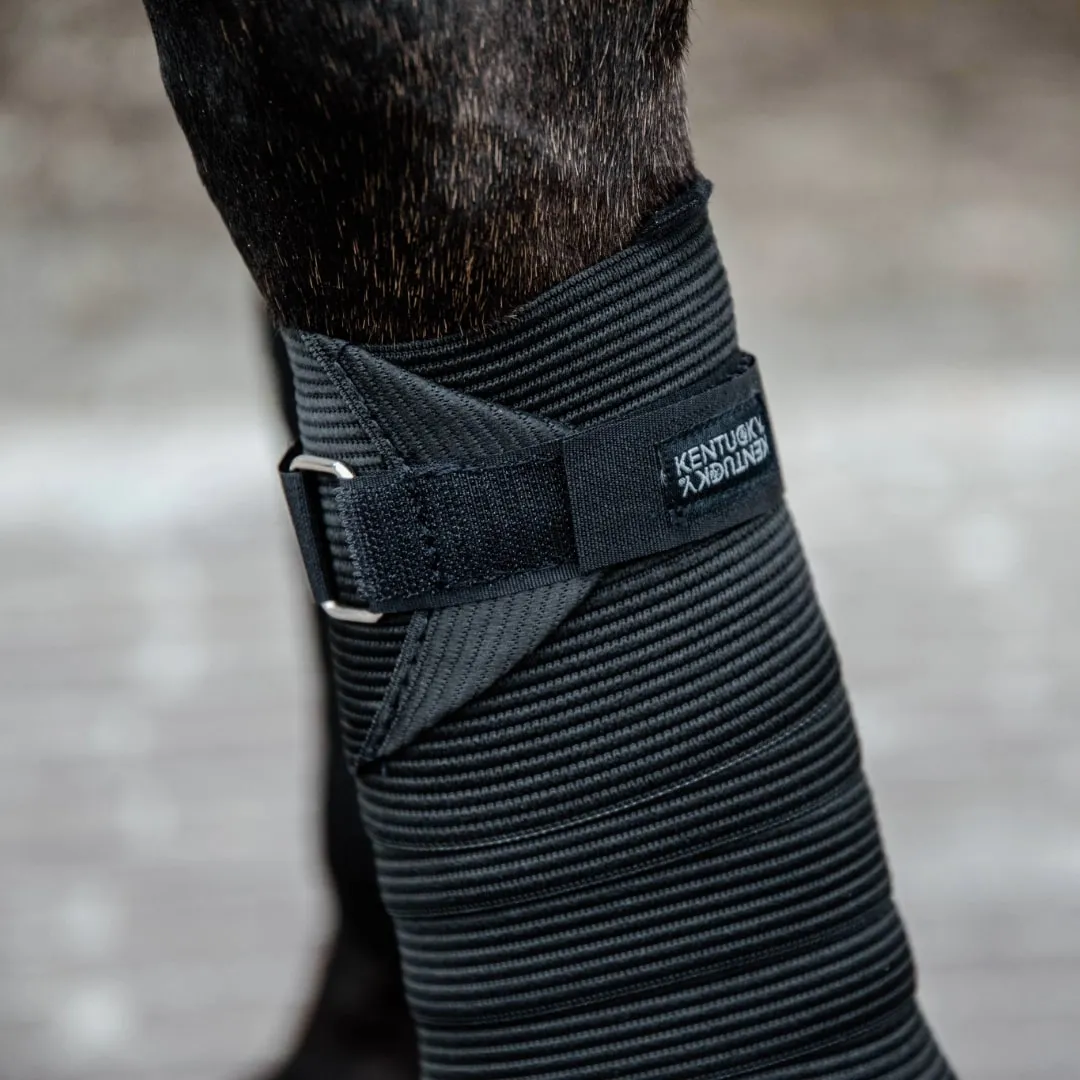 Kentucky Horsewear Elastic/Fleece Exercise Bandages - Black