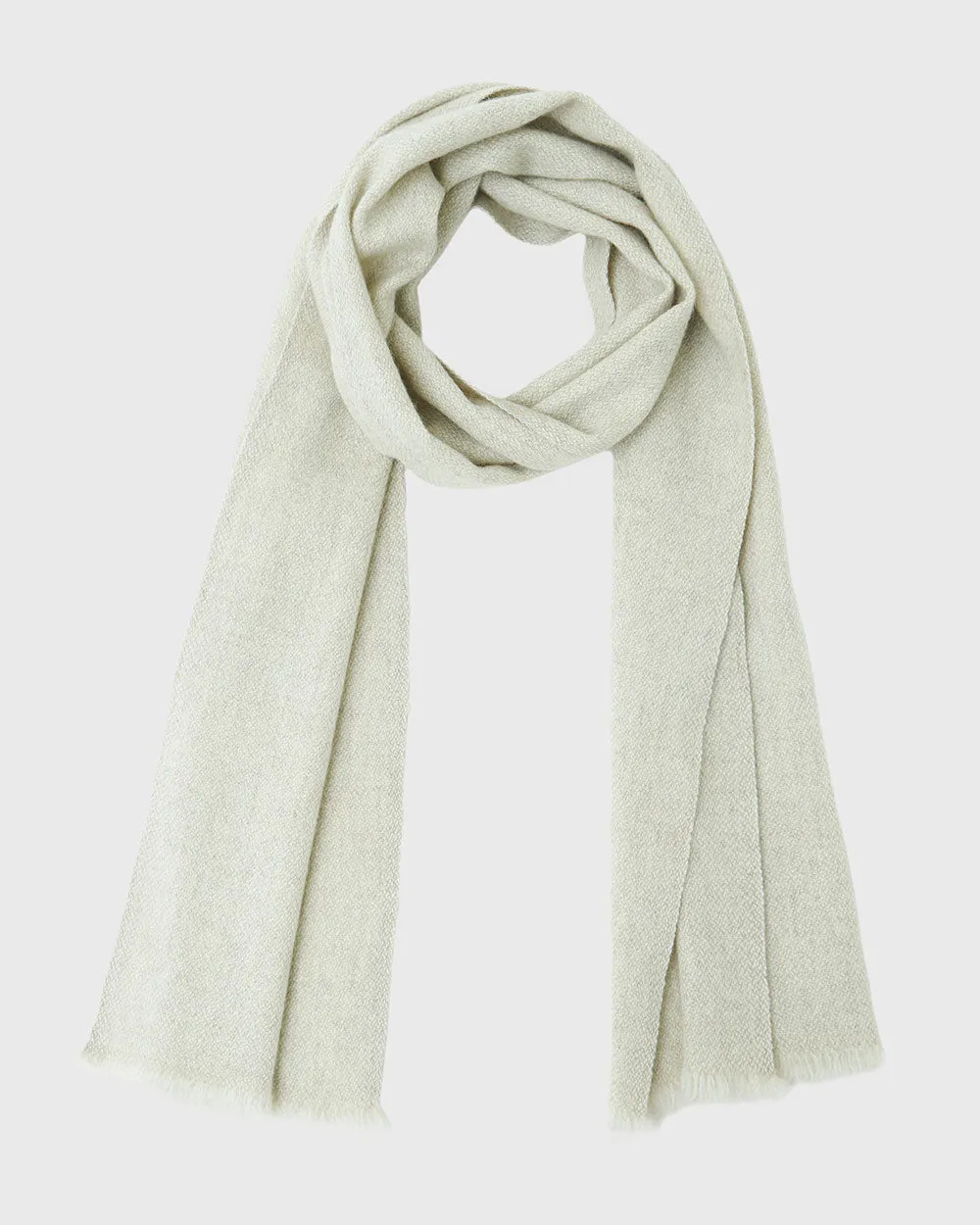 Nomad Classic Skinny Scarf (Natural Yak White Base)