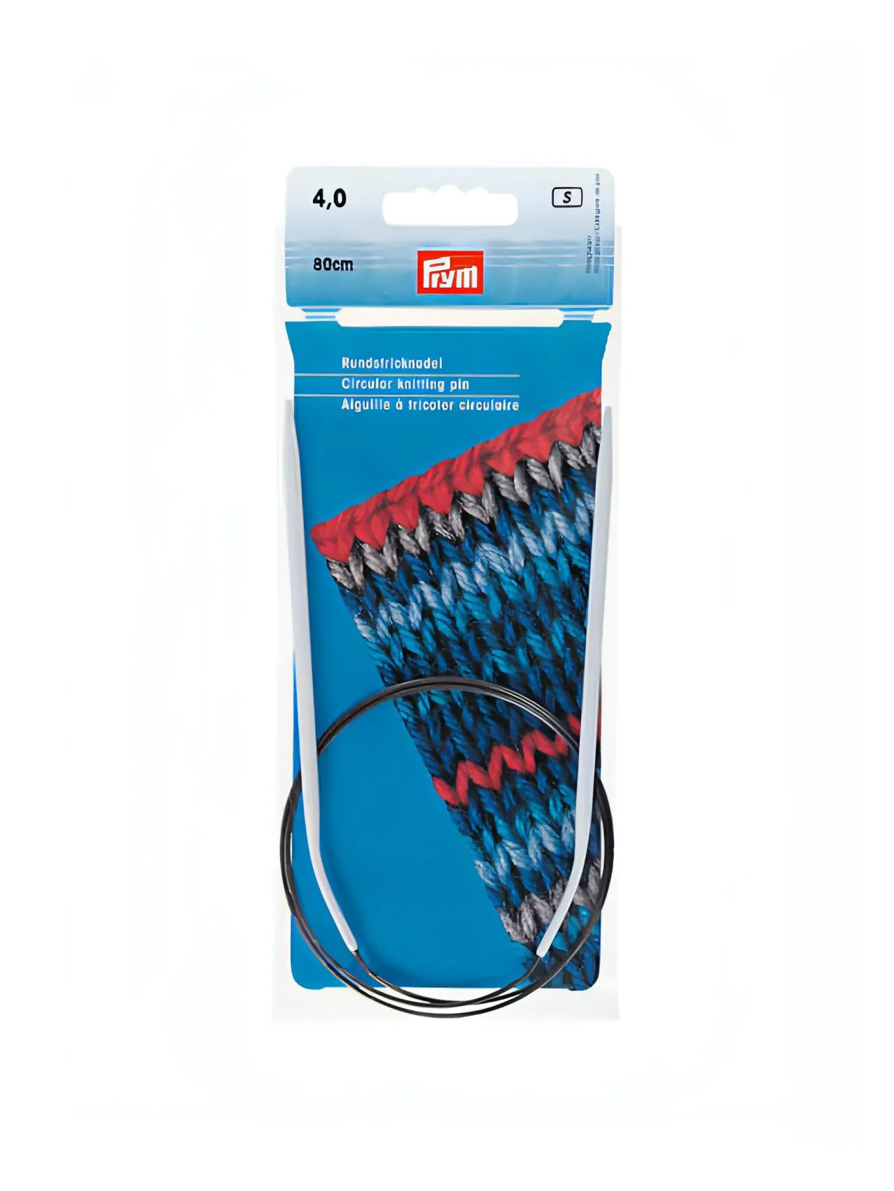 Prym Aluminium Circular Knitting Pins - Pearl Grey 80cm (4.00mm)