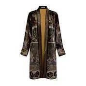 Sabina Savage "Fortuna's Box  - The Treasures of Pompeii"  Silk Velvet Olive/Bay Midi Jacket