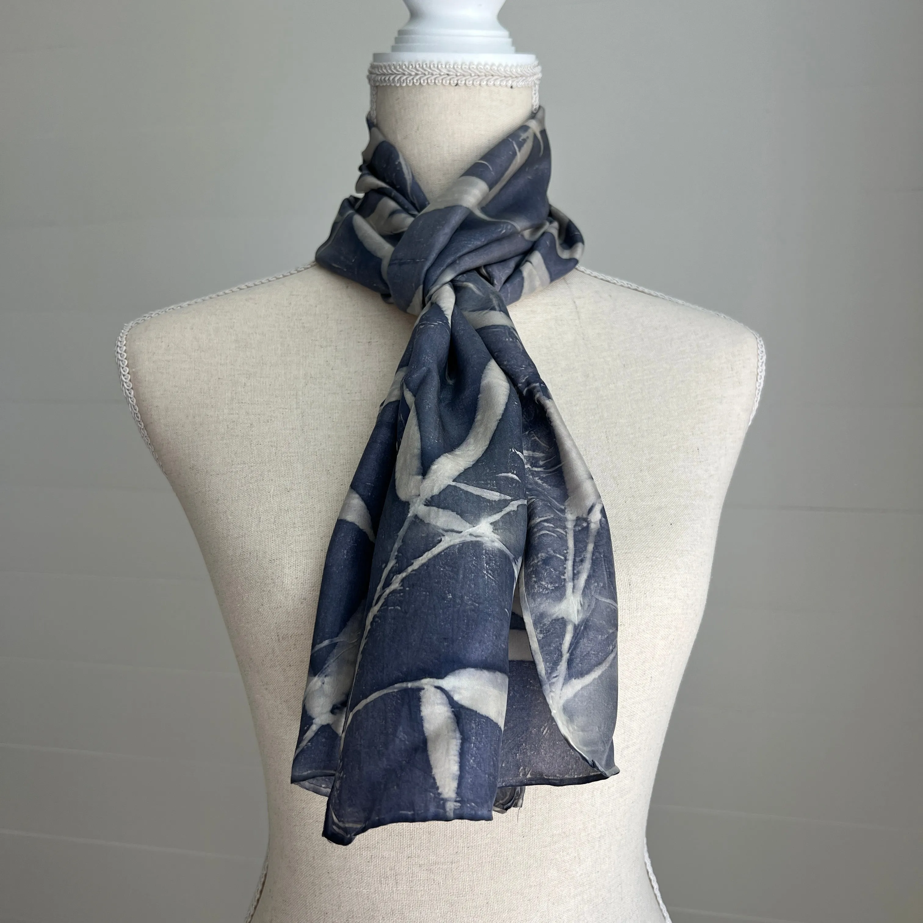 Silk Scarf | "Pamela" Dark Logwood