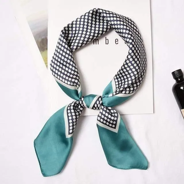 Small Fashion Print Silk Scarf