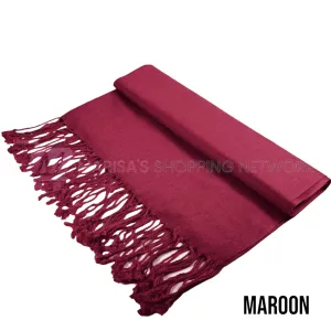 Solid Maroon Pashmina Scarves