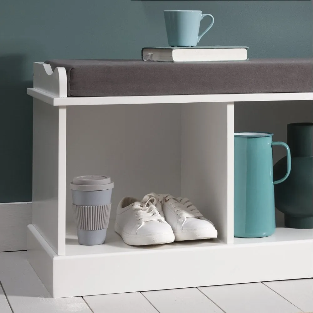 Stockholm Storage Bench in Classic White